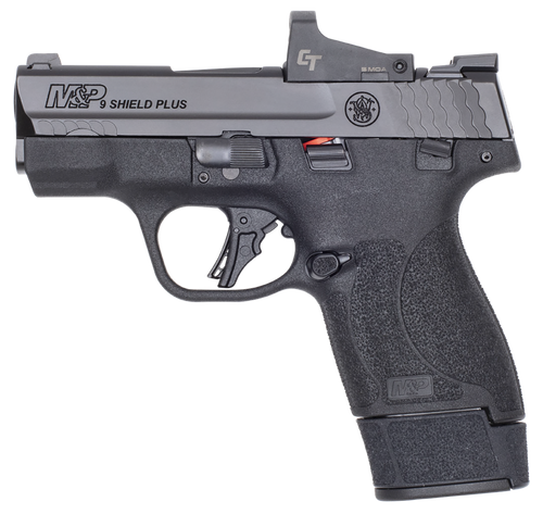 Smith & Wesson 14398 M&P9 Shield Plus 9mm Luger 10+1/15+1 3.10" Stainless Black Armornite Barrel/Slide Black Slim Textured Grip