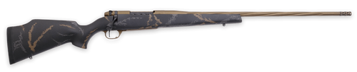 Weatherby MWL05N65RWR6B Mark V Weathermark LTD 6.5 Wthby RPM 4+1 24" Burnt Bronze Cerakote Spiral, Fluted Steel Barrel, Black w/Grey & Brown Accents Monte Carlo Stock