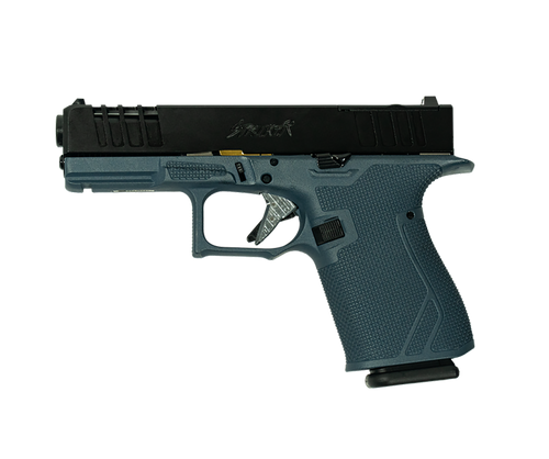 Great Lakes Firearms GL19BLU Striker  9mm 15+1 4" Front/Rear Serrations Cerakote Blue Titanium