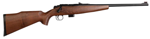 Crickett KSA20411 Model 722 Sporter Compact Youth 22 LR 7+1 16.25" Blued Barrel & Receiver, Fixed Front/Adjustable Rear Sights, Walnut Stock w/13.5" LOP, Rebounding Firing Pin Safety