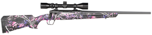 Savage Arms 57476 Axis XP Compact 6.5 Creedmoor 4+1 20" Matte Black Steel Barrel, Drilled & Tapped Steel Receiver, Fixed Muddy Girl Synthetic Stock, Weaver 3-9x40mm, Right Hand