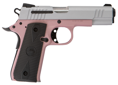 Citadel CIT380ROSE M1911 Baby Compact Frame 380 ACP 7+1, 3.75" Stainless Steel Barrel, Silver Serrated Steel Slide, Rose Cerakote Aluminum Frame w/Beavertail, Ambidextrous