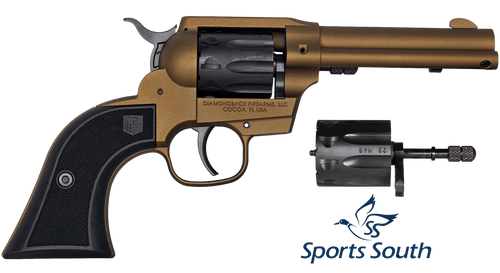Diamondback DB055AA041 Sidekick  22  LR/22 WMR 9rd Shot 4.50" Burnt Bronze Burnt Bronze Black Cerakote Cylinder Black Checkered Nylon Grips