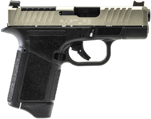 Gforce Arms GF932512GN Rapture  Sub-Compact Frame 9mm Luger 12+1 3.25" Black Steel Barrel, Nickel Optic Cut/Serrated Steel Slide, Gray Cerakote Polymer Frame