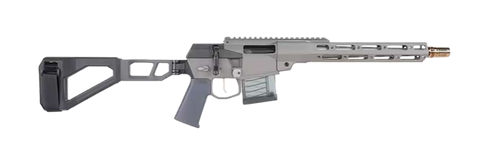 Q LLC MINIFIX55612INPISTOL Mini Fix  5.56 NATO 12" Gray Tapered Threaded Barrel, M-LOK Handguard, Gray Picatinny Rail Receiver, Adj Folding Stock,  Black Polymer Grip