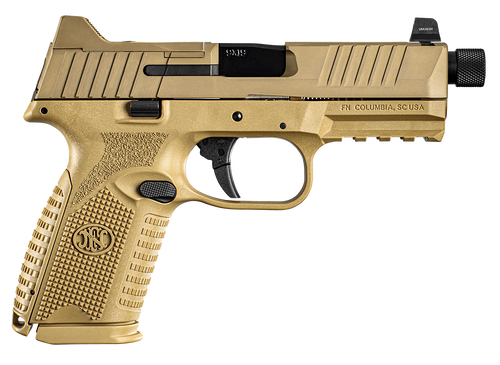 FN 66100745 509 Midsize Tactical 9mm Luger 4.50" Threaded Barrel 15+1 Or 24+1, Flat Dark Earth Polymer Frame With Mounting Rail, Optic Cut FDE Stainless Steel Slide, No Manual Safety, Optics Ready