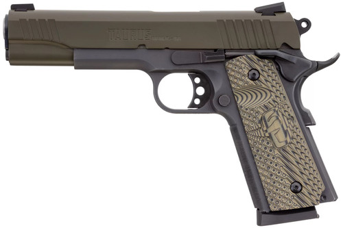 Taurus 1911 Pistol - OD Green Cerakote | .45 ACP | 5" Barrel | 8rd | Full Size Frame | VZ Grips