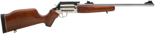 Rossi SCJ4510SS Circuit Judge  45 Colt (LC) Caliber or 410 Gauge with 5rd Capacity, 18.50" Barrel, Polished Stainless Metal Finish & Hardwood Monte Carlo Stock Right Hand (Full Size)