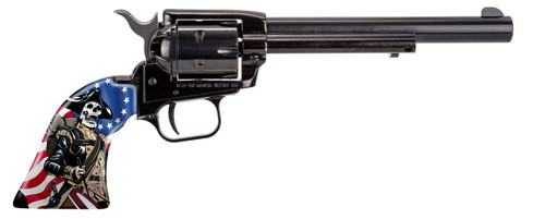 Heritage Rough Rider Revolver - Black | .22 LR | 6.5" Barrel | 6rd | US Flag w/Soldier