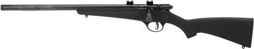 Savage Arms 13841 Rascal FLV-SR Youth 22 LR 1rd 16.12" Matte Blued Heavy Barrel, Matte Blued Carbon Steel Receiver, Black Synthetic Stock, Left Hand