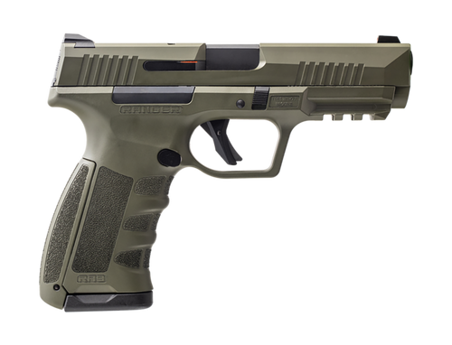 Dickinson LLC RA9G RA9  9mm Luger 17+1 4.25" Black Steel Barrel, OD Green Cerakote Serrated Aluminum Slide, OD Green Polymer Frame w/Accessory Rail