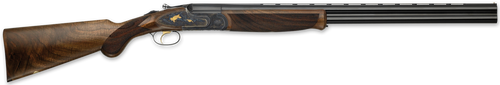 F.A.I.R. FRJBPRTG2828 Jubilee Prestige Tartargua Gold Full Size 28 Gauge Break Open 2.75" 2rd 28" Blued Over/Under Barrel, Gold Engraving Aluminum Receiver, Fixed Walnut Stock, Ambidextrous