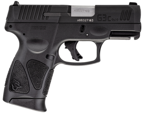 Taurus 1G3C931MA G3C *MA Compliant 9mm Luger Caliber with 3.26" Barrel, 10+1 Capacity, Black Finish Picatinny Rail Frame, Serrated Matte Black Tenifer Steel Slide & Polymer Grip Includes 3 Mags