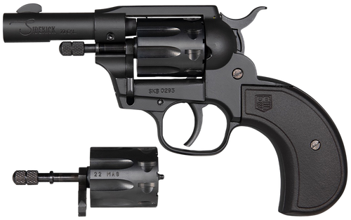Diamondback DB0600A001 Sidekick  22 LR/22 Mag 9 Shot 3" Black Cerakote Steel Barrel & Cylinder, Zinc Alloy Frame, Black Birdshead Polymer Grip, Hammer Safety, Exposed Hammer