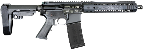 Black Rain Ordnance  Spec15  300 Blackout 30+1 10.50" Black Nitride Steel Barrel, 10" M-LOK Handguard, Black Anodized Aluminum Picatinny Rail Receiver, Tactical SBA3 Brace, Black G.I. Grip