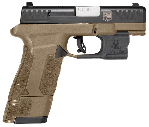 Diamondback DB0301P061 DBAM29 Sub-Compact 9mm Luger 3.50" 17+1 Flat Dark Earth Black Nitride Stainless Steel Slide Black Polymer Grip with Viridian Laser & Holster