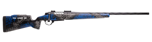 Seekins Precision 0011710323-F Havak PH3 6.5 Creedmoor 24" Black Fluted Threaded Barrel, Black Picatinny Rail Steel Receiver, Adj Cheek Riser Glacier Shadow Synthetic Stock