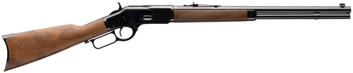 Winchester Repeating Arms 534200140 Model 1873 Short Rifle 44-40 Win 10+1 20" Blued Round Barrel, Rifle-Style Forearm & Cap, Walnut Straight Grip Stock w/Crescent Buttplate, Steel Loading Gate