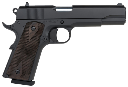 Tisas 10100516 1911 A1 Stakeout Full Size Frame 45 ACP 8+1 5" Stainless Button-Rifled Barrel, Nickel Serrated Stainless Steel Slide, Nickel Steel Frame w/Beavertail, Turkish Walnut Grip
