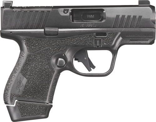 Kimber Mfg, Inc 3800034 R7 Mako Bundle Sub-Compact Frame 9mm Luger 15+1 3.37" Black DLC Match Grade Barrel, Black FNC Nitride Optic Ready/Serrated Stainless Steel Slide, Black Polymer Frame