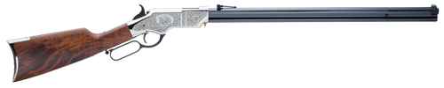 Henry H011SD Original Silver Deluxe Full Size 44-40 Win 13+1 24.50" Blued Octagon Barrel, Engraved Nickel-Plated Steel Receiver, American Walnut Wood Stock Right Hand