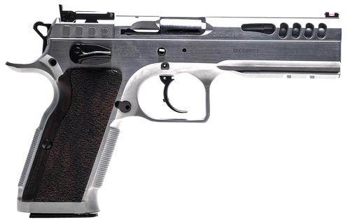 Tanfoglio IFG TFSTOCKM38 Defiant Stock Master 38 Super 17+1 4.75" Hard Chrome Steel/Wood Grip
