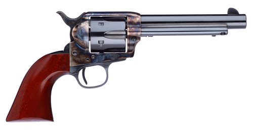 Taylors & Company 701EDE 1873 Cattleman New Model 357 Mag 6rd 5.50" Blued Cylinder & Barrel Color Case Hardened Steel Frame Walnut Navy Size Grip (Taylor Tuned)