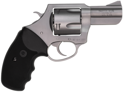 Charter Arms 74530 Bulldog  Extra Large 45 Colt (LC), 5 Shot 2.50" Matte Stainless Steel Barrel, Cylinder & Frame w/Black Finger Grooved Rubber Grip
