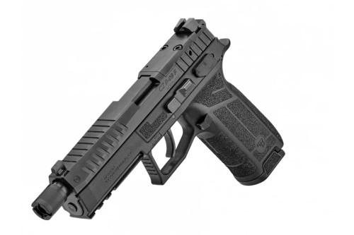 CZ P-09 F NOCTURNE SUPPRESSOR-READY, 1/2X28, 9MM, 21RD, OPTICS-READY, BLK POLYMER FRAME, NITRIDE SLI