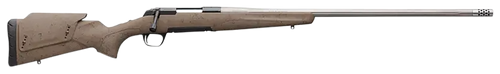 Browning 035514297 X-Bolt Western Hunter Long Range 300 PRC 3+1 26" MB Matte Blued Spider Webbed Flat Dark Earth Cerakote Hard Core Fiber-Fusion with Adjustable Comb Stock Right Hand (Full Size)