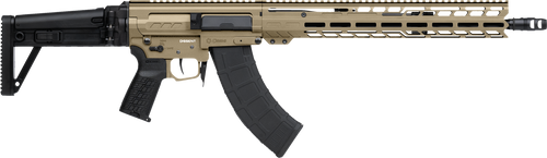 CMMG 86AD60BCT Dissent MK47 7.62x39mm 30+1 (2) 16.10", Coyote Tan Rec/15" M-Lok Handguard, Side Charging Handle, Black Side Folding Stock & Zeroed Grip, Muzzle Brake, 60/90 Ambi Safety, Adj. Gas Block
