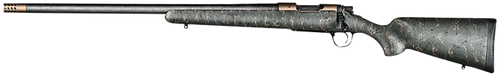 Christensen Arms 8010603800 Ridgeline  7mm-08 Rem 4+1 24" Carbon Fiber/Threaded Barrel, Burnt Bronze Cerakote, Green with Black/Tan Webbing Stock, Left Hand