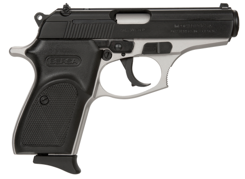 Bersa T380DT8 Thunder  Micro-Compact Frame 380 ACP 8+1, 3.50" Steel Barrel, Matte Black Serrated Steel Slide, Satin Nickel Aluminum Frame