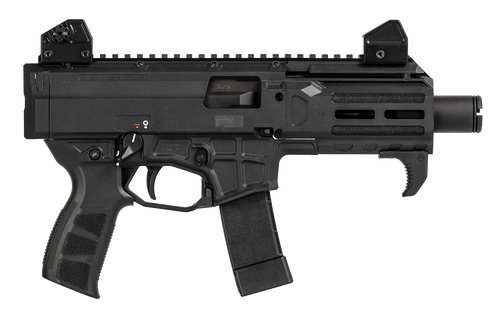 CZ-USA 91420 Scorpion 3+ Micro  9mm Luger Caliber with 4.20" Threaded Barrel, 20+1 Capacity, Overall Black Finish & Polymer Receiver/Grip Right Hand