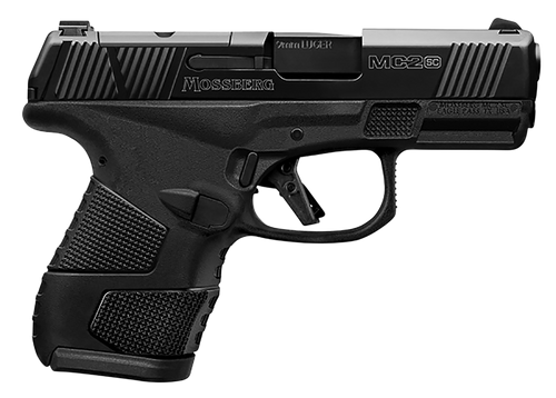 Mossberg 89045 MC2sc Sub-Compact 9mm Luger 3.40" 10+1 Matte Black DLC Stainless Steel with Optics Cut Aggressive Textured Black Polymer Grip with Cross-Bolt Safety