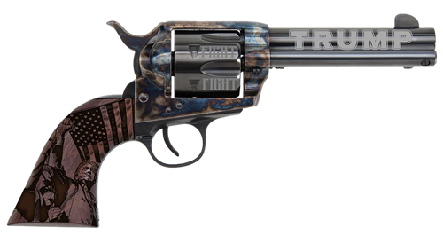 Traditions SAT73002FT 1873 Trump-Fight 45 Long Colt 6 Shot 4.75" Blued "Trump" w/Engraved Barrel, "Fight" Engraved Cylinder, Color Case Hardened Steel Frame, Walnut w/Trump Design Grip, Exposed Hammer