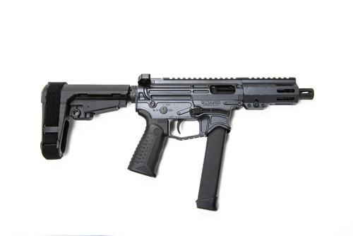 Battle Arms Development Billet XIPHOS 9P AR Pistol - Combat Grey | 9mm | 4.5" Barrel | 4" M-LOK Free-Float Rail | Ambi Charging Handle | Nickel Teflon Trigger | SBA3 Arm Brace