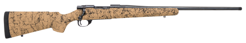 Howa HHS43334 M1500 HS Precision 300 Win Mag 3+1 24" Blued Threaded Barrel/Rec, Tan with Black Webbed HS Precision Stock