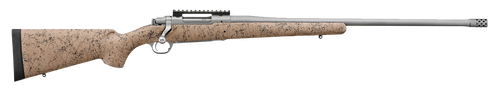 Ruger 57157 Hawkeye FTW Hunter Full Size 375 Ruger 3+1 22" Matte Stainless Steel Threaded Barrel, Picatinny Rail Stainless Steel Receiver, Speckled Tan/Black HS Precision Synthetic Stock