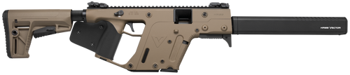 Kriss USA KV45CFD22 Vector CRB G2 45 ACP 10+1 16" Black Barrel Shroud, FDE Rec & Fixed Stock, Black California Paddle Grip, Flip Up Sights