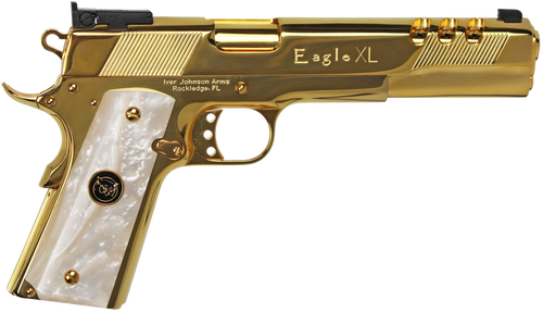 IVER GOLDEAGLEXL45WP     1911 DLX 45 6IN 24K GOLD