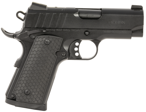 EAA GIRSAN 391041 MC1911 SC Influencer Sub-Compact 45 ACP 6+1 3.40" Blued Steel Barrel, Black Cerakote Optic Ready/Serrated Steel Slide & Frame w/Picatinny Rail & Beavertail, Gray Polymer Grip