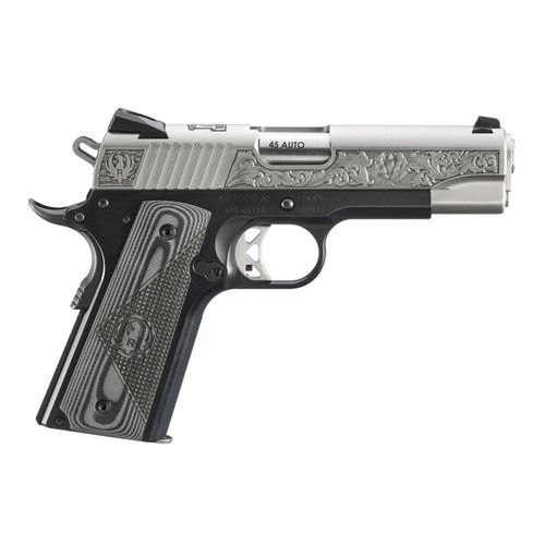 Ruger SR1911 "One Lacey Place" Street Edition Handgun 45 Auto 7rd Magazines(2) 4.25" Barrel Engraved Frame G10 Grips