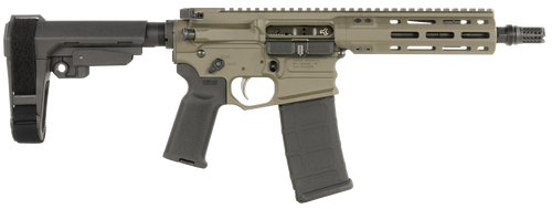 Cobalt Kinetics CKPROLITE30075CKG Pro Light  300 Blackout 7.50" Black Melonite Barrel, CK Green Aluminum Picatinny Rail Receiver, Polymer SB Tactical SBA3 Brace, Black Polymer Grip