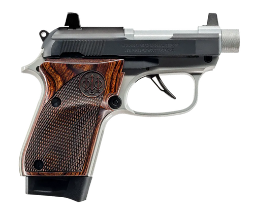 Beretta USA J30X32R8M1 30X Get Home Bag Micro-Compact Frame 32 ACP 8+1 2.90" Inox Barrel, Black Carbon Steel Serrated Slide, Inox Aluminum Frame, Textured Wood Grip