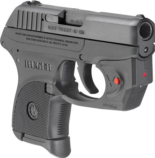 BLUED W/VIRIDIAN RED LASERRUGER LCP 380ACP 6-SHOT FS 