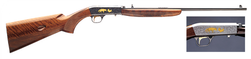 Browning 021003102 SA-22 Takedown 22 LR 10+1 19.30" Polished Blued/ 19.30" Light Sporter Barrel, Satin Gray Engraved with 24K Gold Receiver, Gloss American Walnut Stock, Right Hand