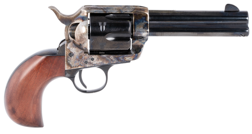 Taylors & Company 200069 1873 Cattleman 357 Mag Caliber with 4.75" Blued Finish Barrel, 6rd Capacity Blued Finish Cylinder, Color Case Hardened Finish Steel Frame & Birdshead Walnut Grip