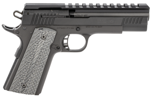 Rock Island 56790 XT Magnum Pro 22 Mag 14+1 5" All Black Pakerized Bull w/Accessory Rail Barrel & Serrated Slide, Steel Frame w/Beavertail Black G10 Grip