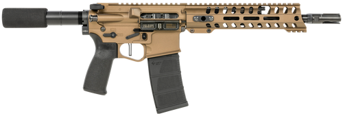 Patriot Ordnance Factory 01797 Renegade + Direct Impingement 300 Blackout 30+1 10.50" Black Nitride Aluminum Barrel, 9" M-LOK Handguards, Burnt Bronze Aluminum Buffer Tube, Black Polymer Grips